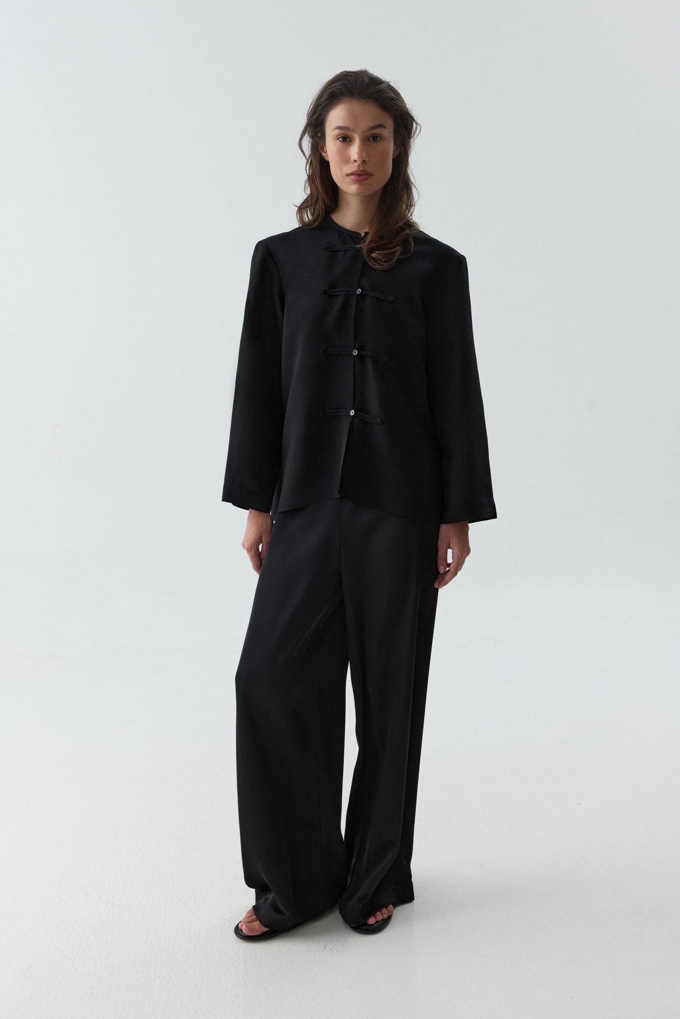 БЛУЗА ПРЯМОГО КРОЮ З ТЕНСЕЛЮ 1309\37-4 зображення